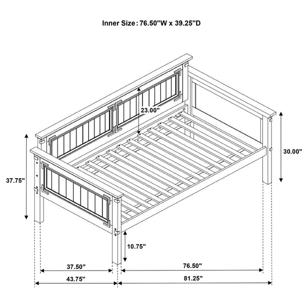 Brookshire Wood Twin Daybed with Trundle Rustic Honey