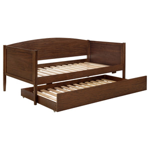 Cedarwood Wood Twin Daybed With Trundle Medium Walnut