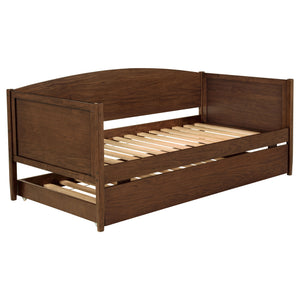 Cedarwood Wood Twin Daybed With Trundle Medium Walnut