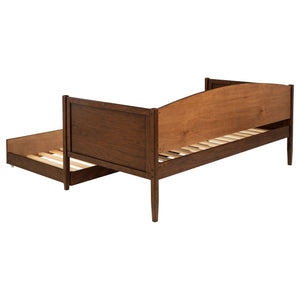 Cedarwood Wood Twin Daybed With Trundle Medium Walnut