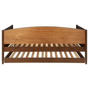 Cedarwood Wood Twin Daybed With Trundle Medium Walnut