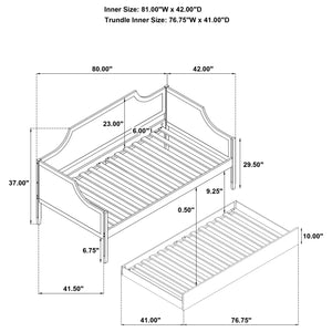 Redding Cherry Wood Daybed with Trundle – Twin