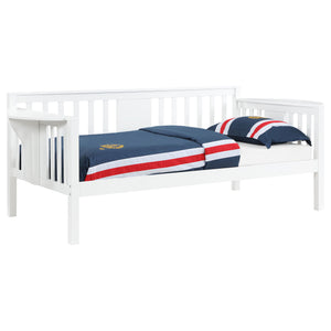 Marina Wood Twin Daybed with Drop-down Tables White