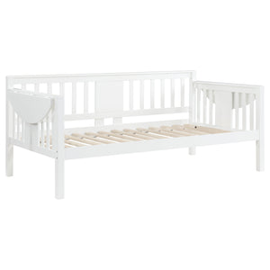 Marina Wood Twin Daybed with Drop-down Tables White