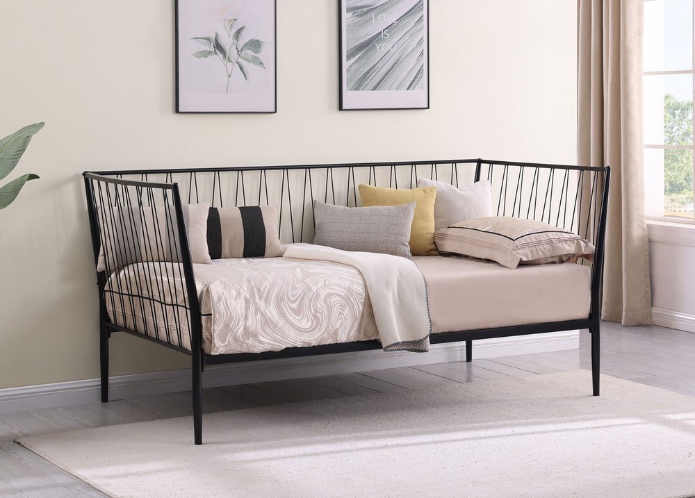 Savannah Metal Twin Daybed Bed Frame Matte Black