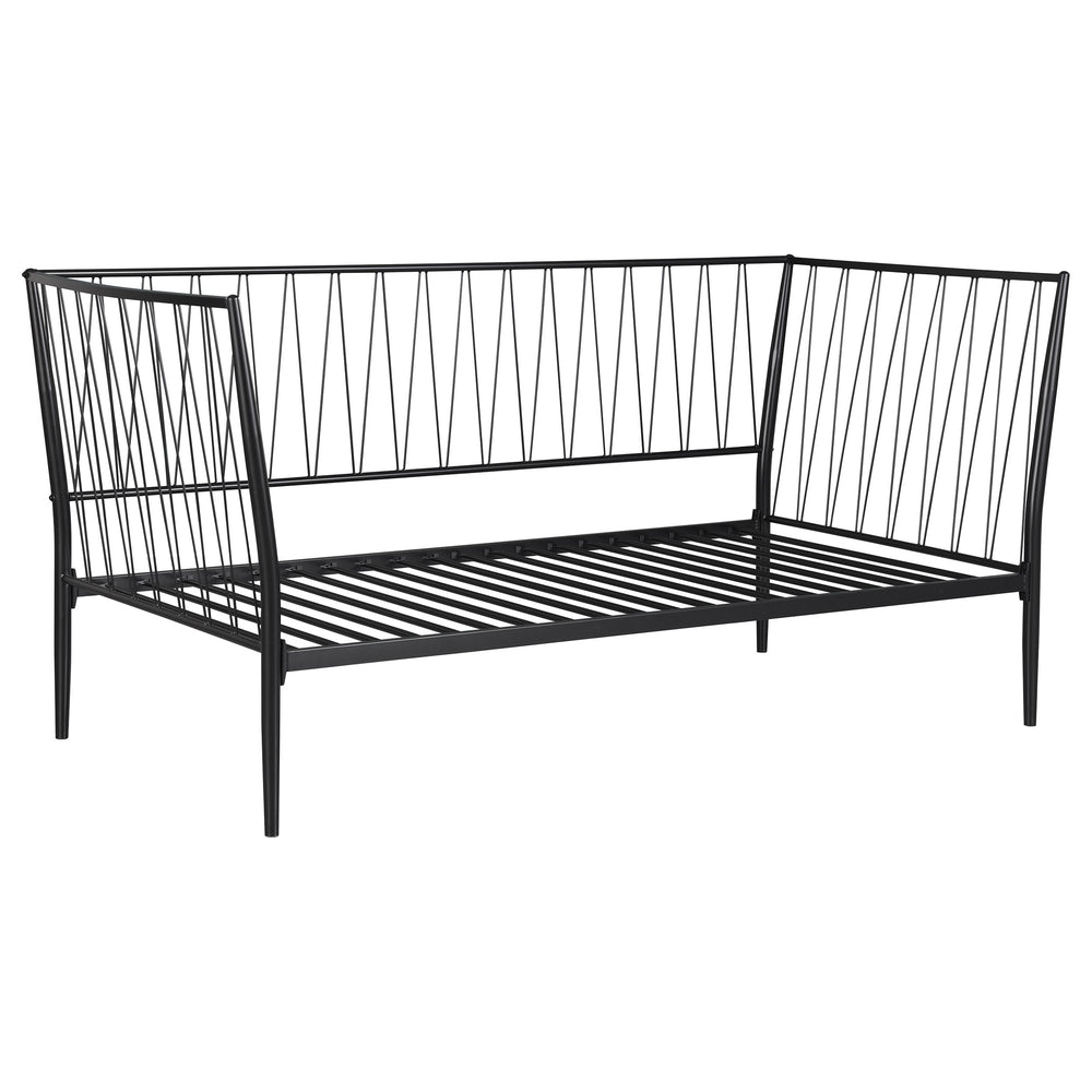 Savannah Metal Twin Daybed Bed Frame Matte Black