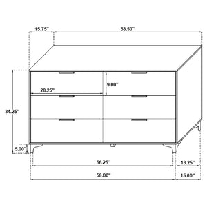 Magnus 5-Piece Queen Bedroom Set Black