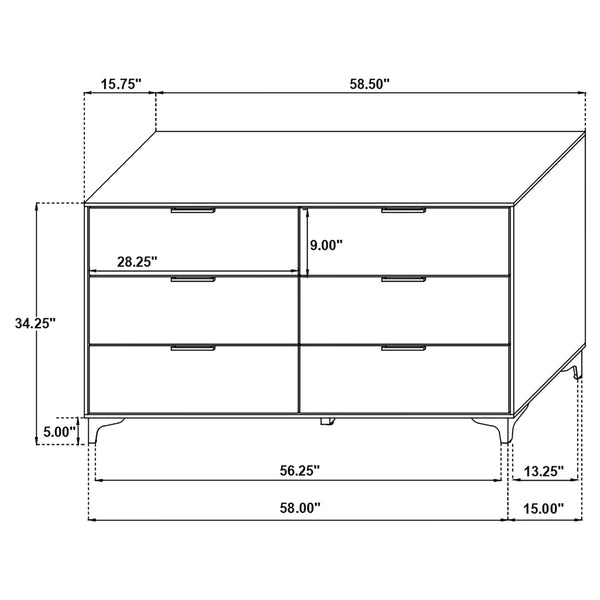 Magnus 5-Piece Queen Bedroom Set Black