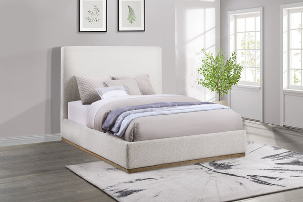 Luca Upholstered Queen Panel Bed Cream