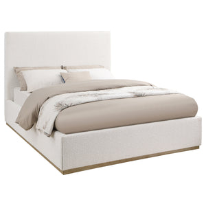 Luca Upholstered Queen Panel Bed Cream