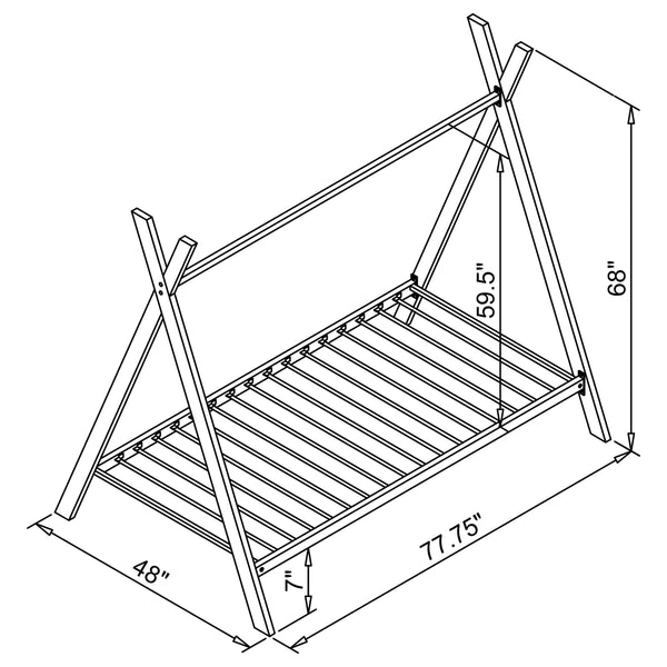 Marigold Metal Twin Tent Bed Pink