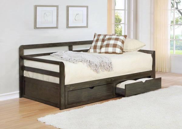 Avalon 2-drawer Twin XL Daybed with Extension Trundle Grey