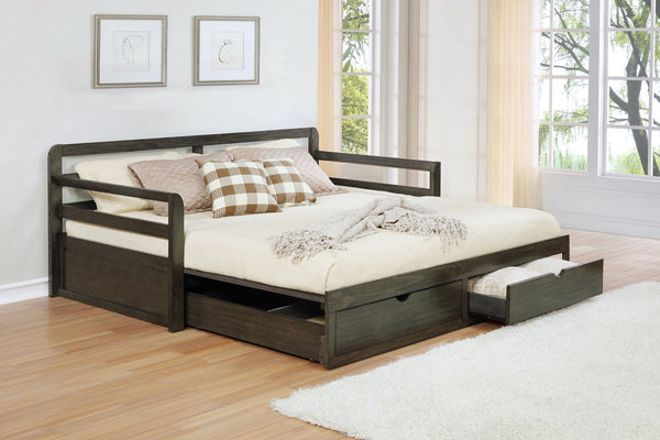 Avalon 2-drawer Twin XL Daybed with Extension Trundle Grey