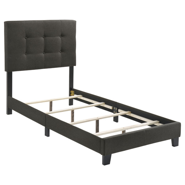 Thatcher Upholstered Queen Panel Bed Charcoal