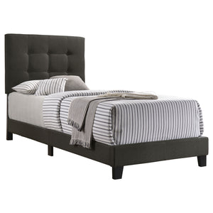 Thatcher Upholstered Queen Panel Bed Charcoal