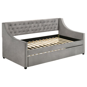 Briarwood Upholstered Twin Daybed with Trundle Grey