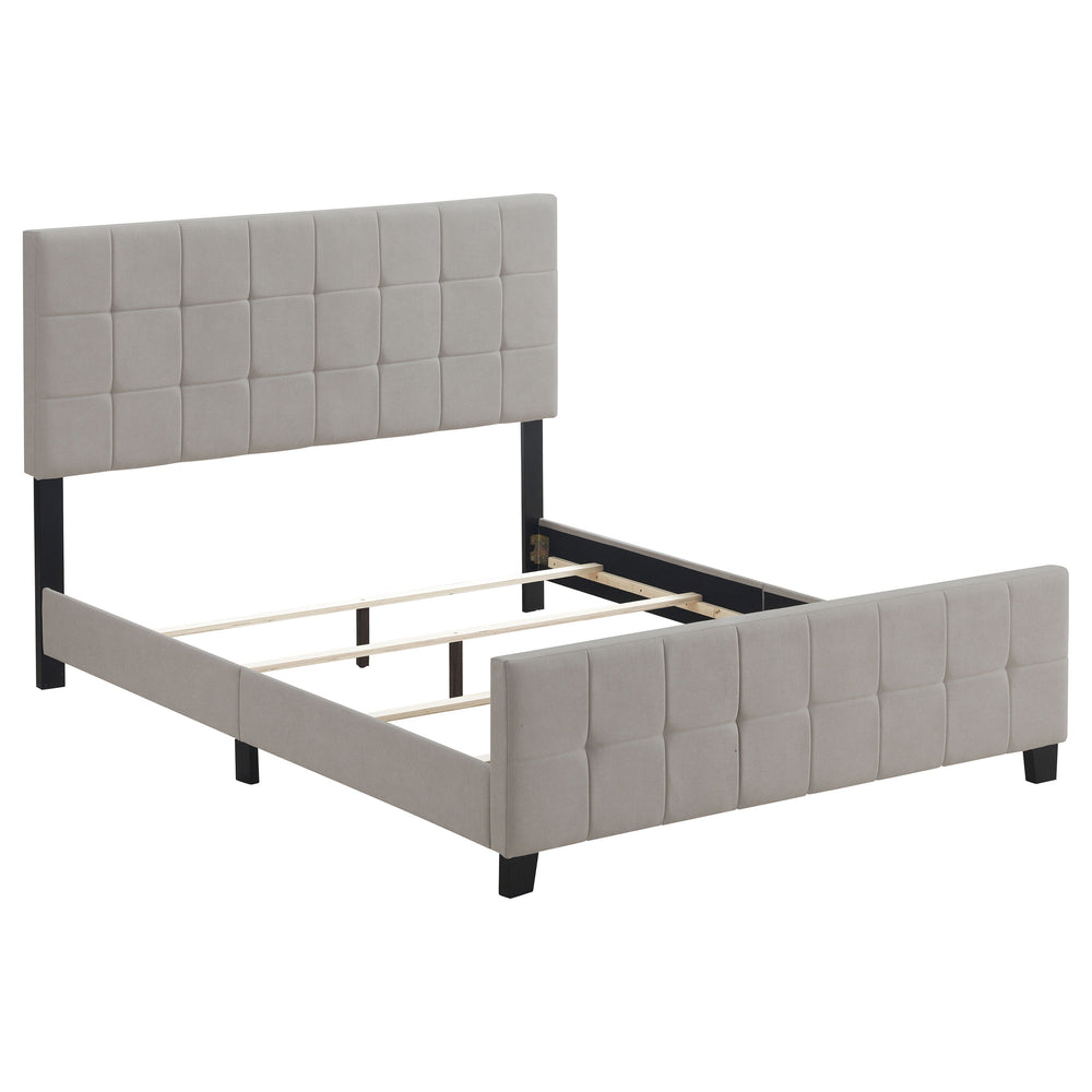 Emerson Upholstered Queen Panel Bed Beige