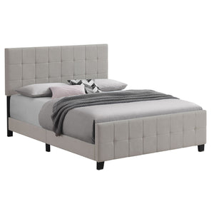 Emerson Upholstered Queen Panel Bed Beige