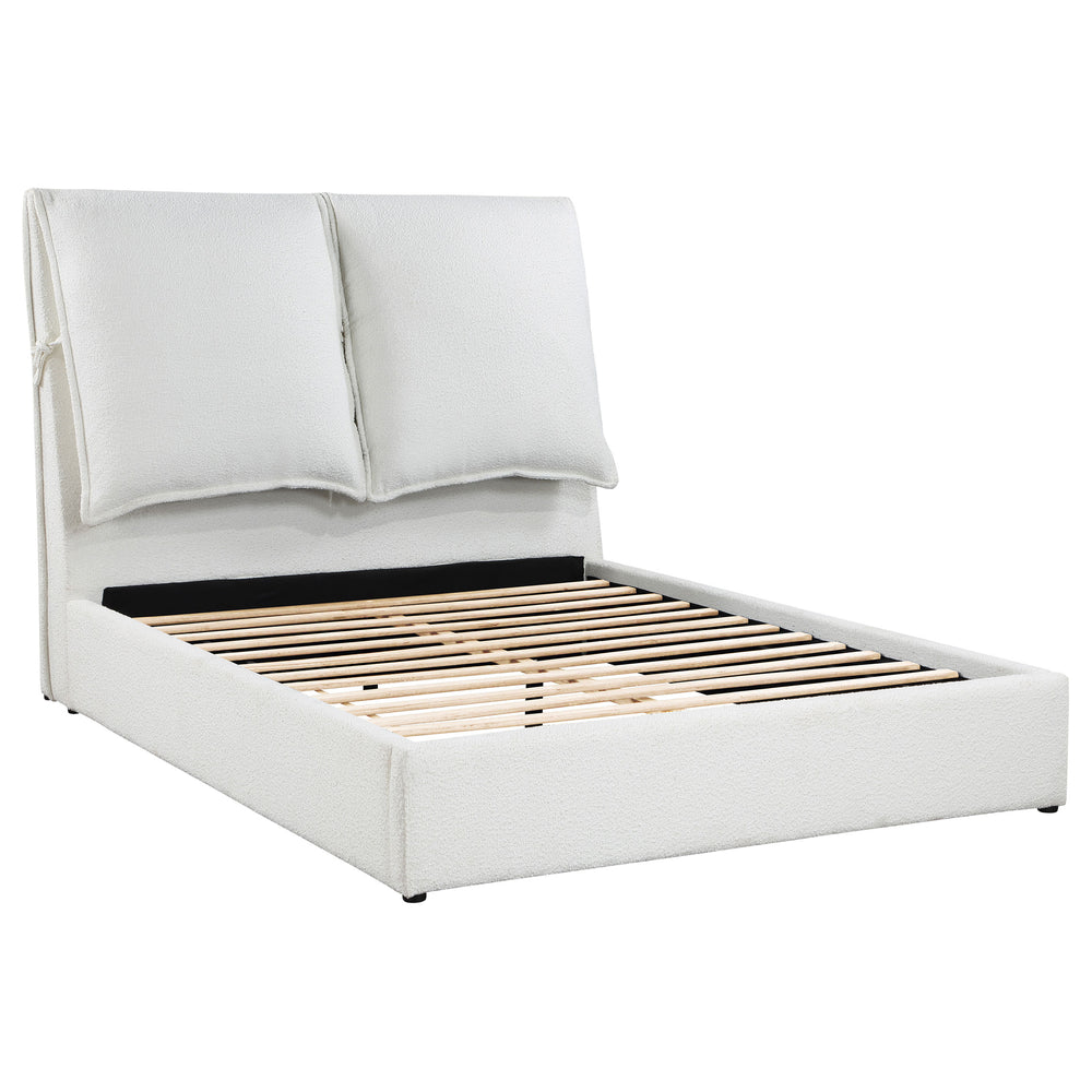 Celeste Upholstered Queen Panel Bed White