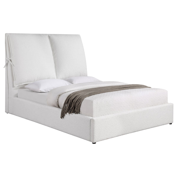 Celeste Upholstered Queen Panel Bed White