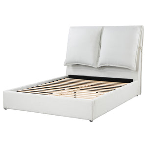 Celeste Upholstered Queen Panel Bed White