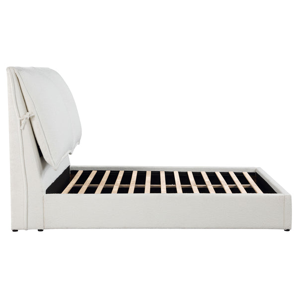 Celeste Upholstered Queen Panel Bed White