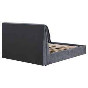 Isla Upholstered Queen Panel Bed Dark Grey