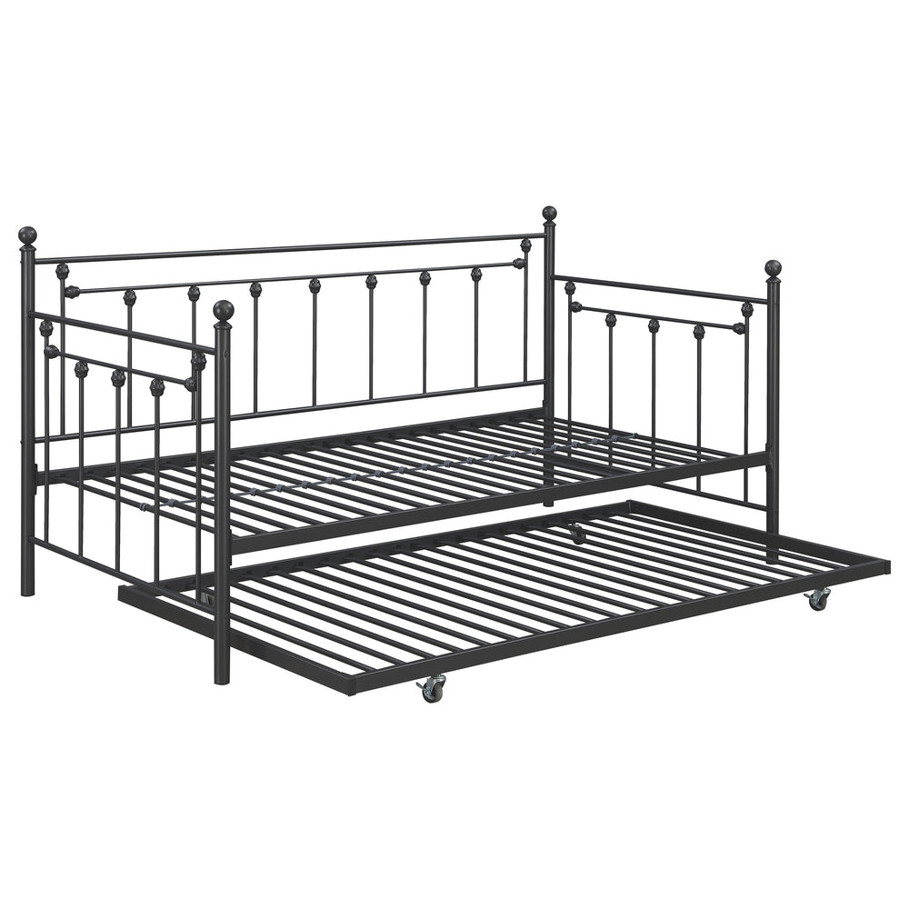 Nocus Gunmetal Twin Daybed with Trundle