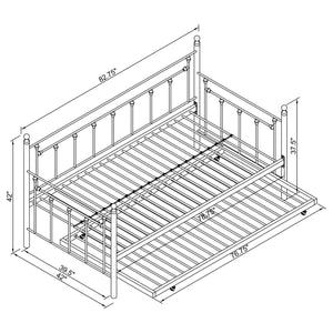 Nocus Gunmetal Twin Daybed with Trundle