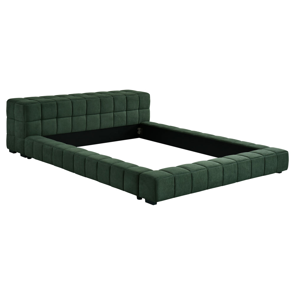 Leopold Upholstered Queen Platform Bed Green