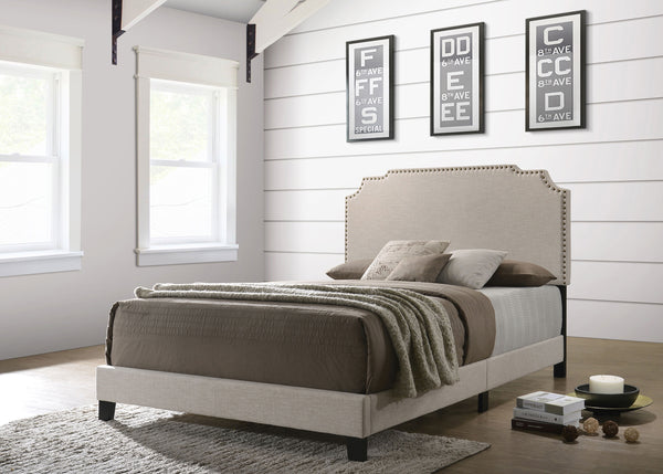 Tamarac Upholstered Queen Bed - Beige