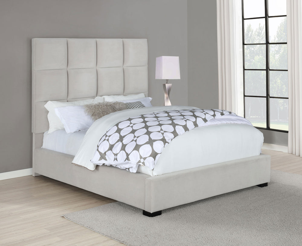 Crosby Upholstered Queen Panel Bed Beige