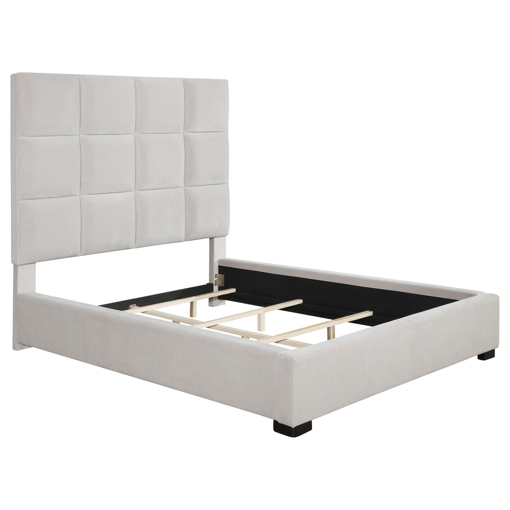 Crosby Upholstered Queen Panel Bed Beige