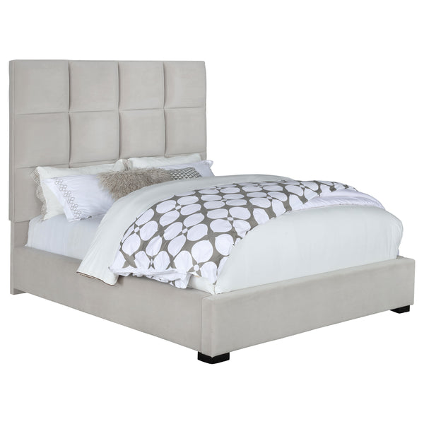 Crosby Upholstered Queen Panel Bed Beige