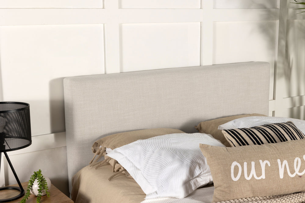 Zane Upholstered Queen or Full Panel Headboard Sand