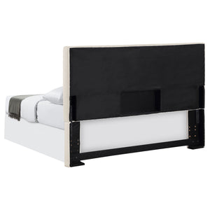 Zane Upholstered Queen or Full Panel Headboard Sand