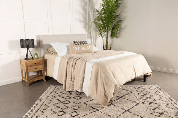 Zane Upholstered Queen or Full Panel Headboard Sand