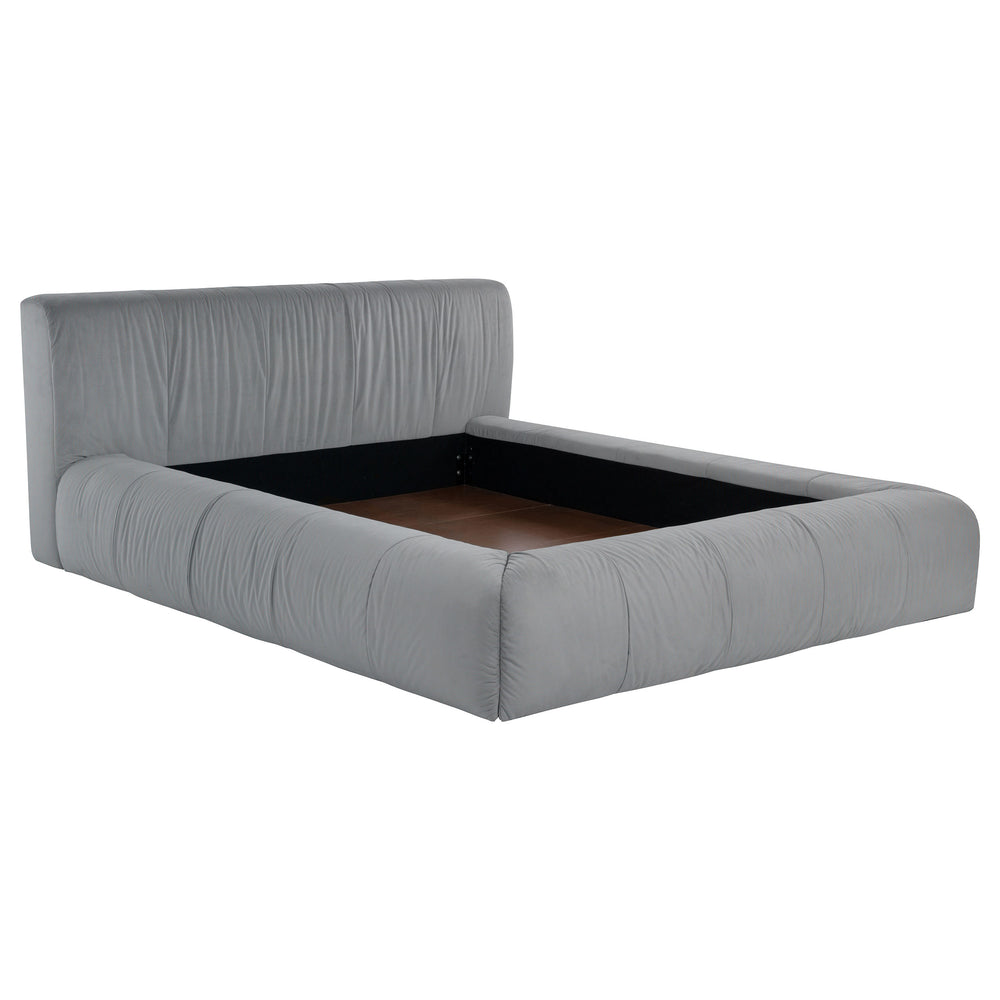 Corbin Upholstered Queen Platform Bed Grey