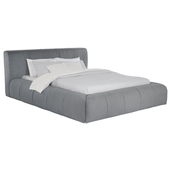 Corbin Upholstered Queen Platform Bed Grey