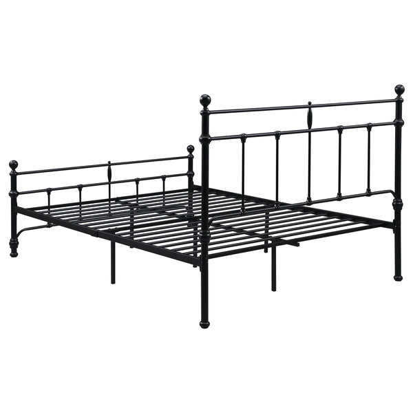 Kai 48-inch Metal Queen Open Frame Bed Matte Black