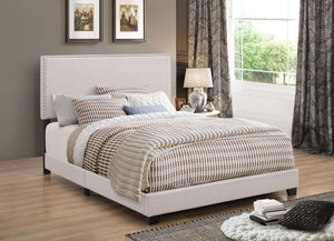 Ellsworth Upholstered Queen Panel Bed Ivory