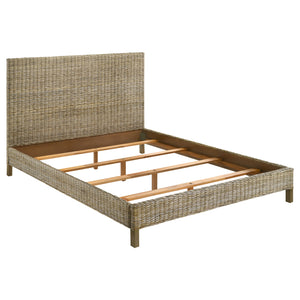 Elias Wood Queen Panel Bed Kubu Grey