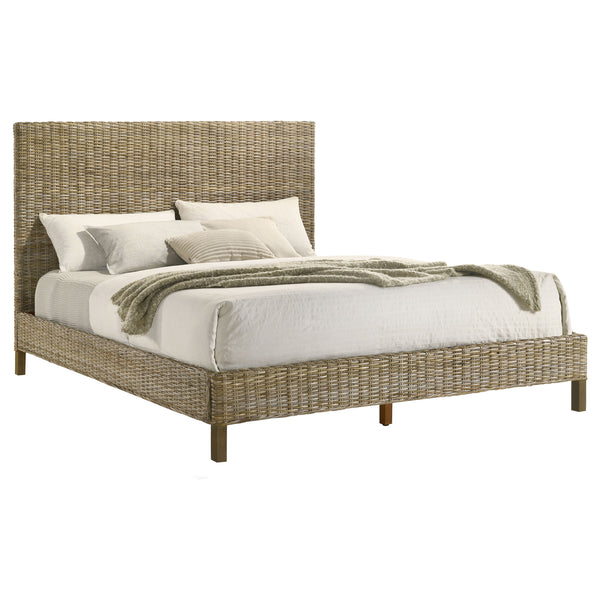 Elias Wood Queen Panel Bed Kubu Grey