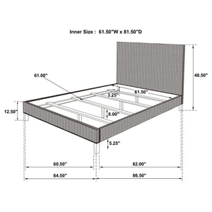 Elias Wood Queen Panel Bed Kubu Grey