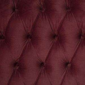 Lorenzo 57-Inch Upholstered Queen Panel Bed Wine Red