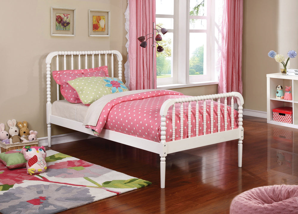 Rowan Wood Twin Open Frame Bed White