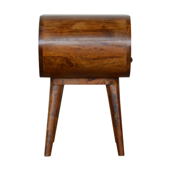 Chestnut Circular Open Bedside